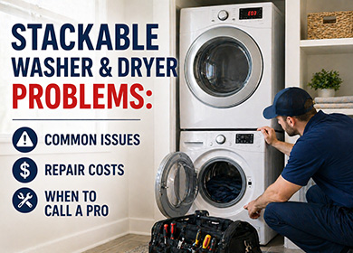 Stackable Washer and Dryer Problems: Common Issues, Repair Costs, and When to Call a Pro
